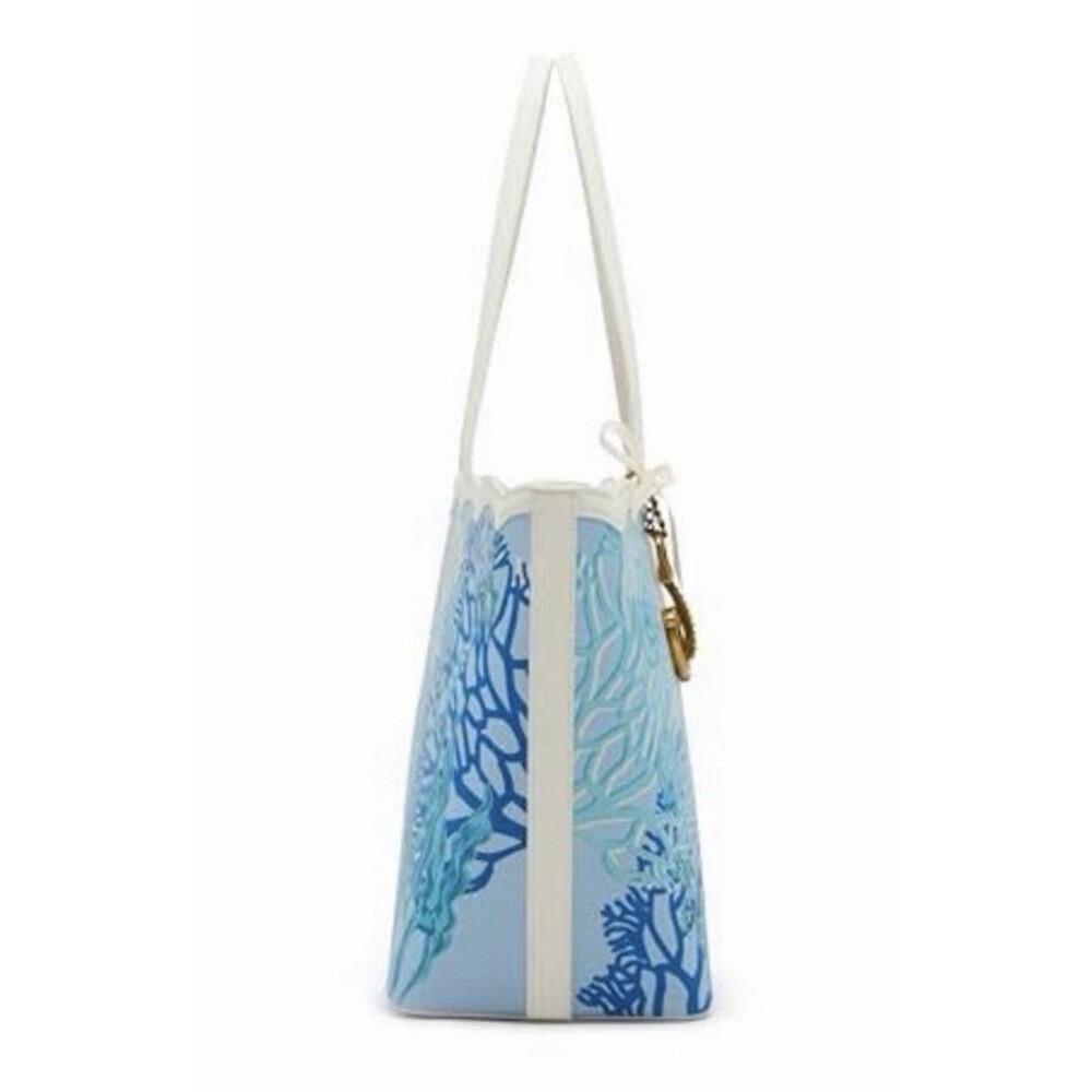 Betsey Johnson Tote Making Waves Nautical Anchor Purse Bag Charm NWT - Picture 4 of 4